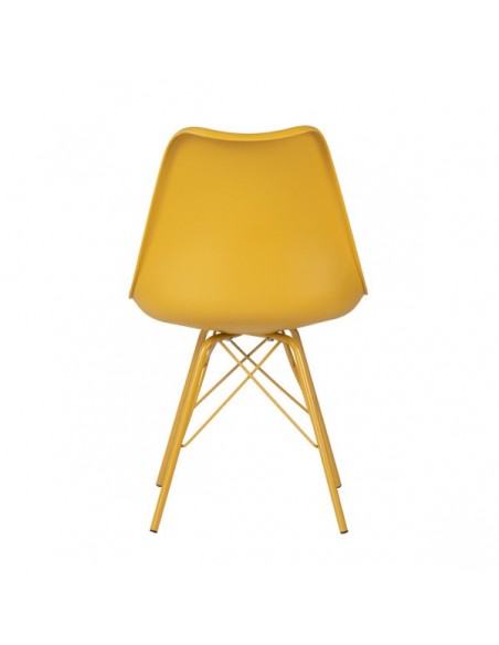 Cadeira de cozinha RALF, pernas metálicas, assento acolchoado.