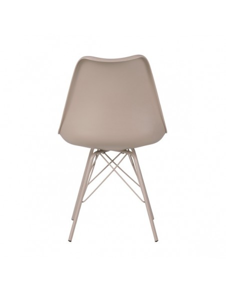 Cadeira de cozinha RALF, pernas metálicas, assento acolchoado.