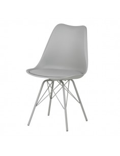 Silla de cocina RALF, patas metálicas, asiento acolchado.