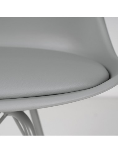 Silla de cocina RALF, patas metálicas, asiento...