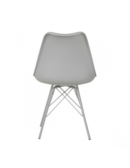 Silla de cocina RALF, patas metálicas, asiento acolchado.