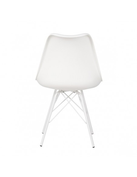 Cadeira de cozinha RALF, pernas metálicas, assento acolchoado.