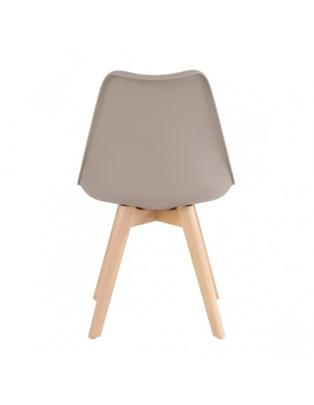 Silla nórdica ANTHA, polipropileno con asiento Ecopiel acolchado.