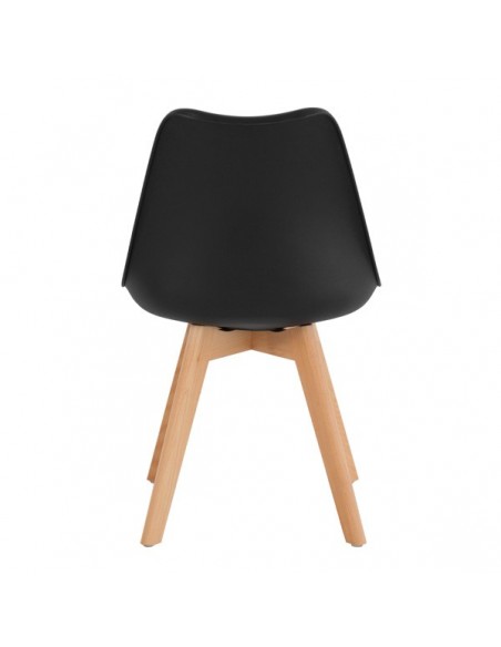 Silla nórdica ANTHA, polipropileno con asiento Ecopiel acolchado.