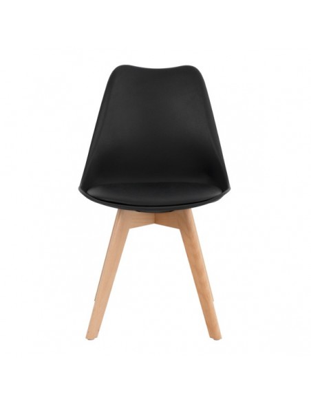 Silla nórdica ANTHA, polipropileno con asiento Ecopiel acolchado.