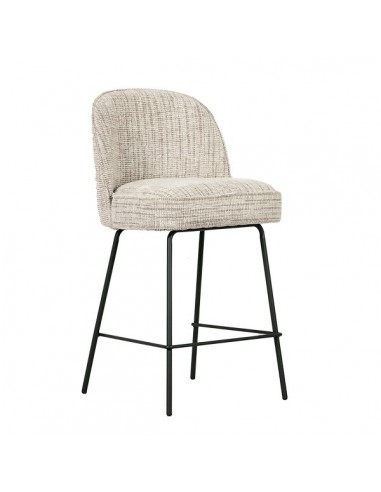 Banqueta NELSON 65 em tecido Bora e metal preto