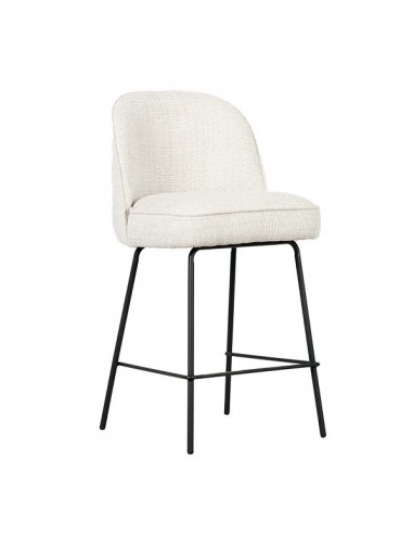 Banqueta NELSON 65 em tecido Bora e metal preto