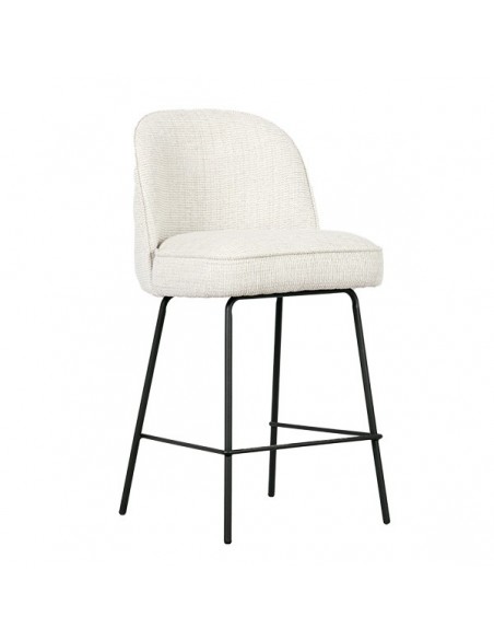 Banqueta NELSON 65 em tecido Bora e metal preto