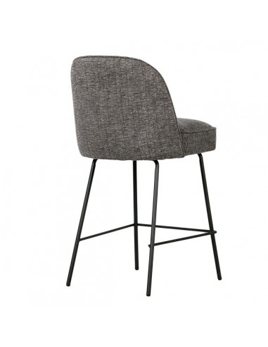 Banqueta NELSON 65 em tecido Bora e metal preto