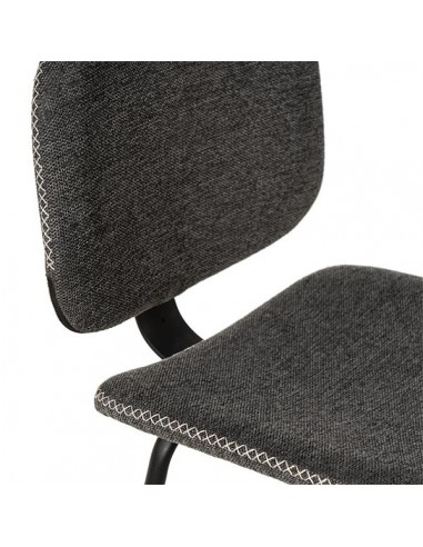 Banqueta baja LOGAN 65 de design retrô, tecido...