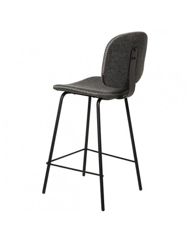 Taburete bajo de diseño retro LOGAN 65, tejido...