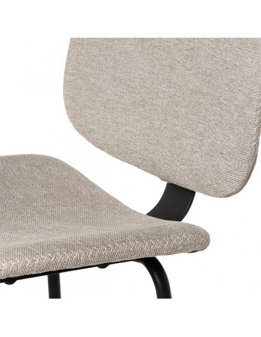 Taburete bajo de diseño retro LOGAN 65, tejido...