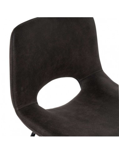 Taburete bajo Zahara 65, tejido suede y patín...