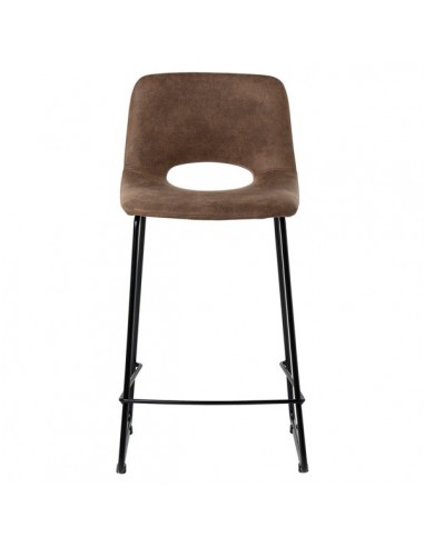 Taburete bajo Zahara 65, tejido suede y patín...