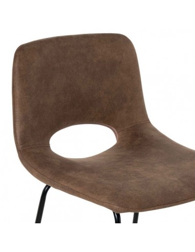 Taburete bajo Zahara 65, tejido suede y patín...