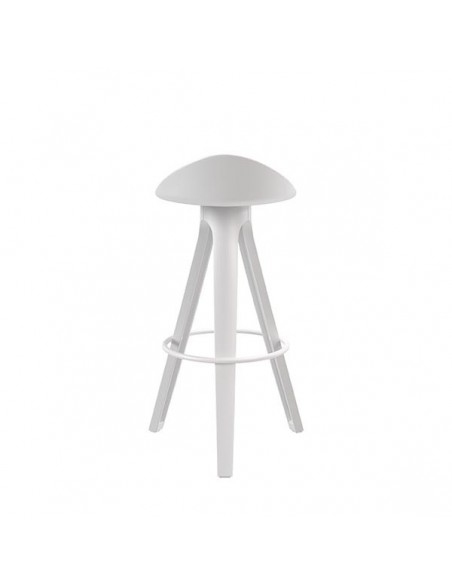 Banqueta bajo bar DUKE 65 de design nordic, plástico e madeira