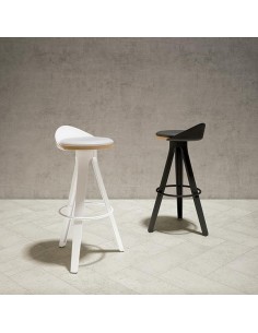 Banqueta bajo bar DUKE 65 de design nordic, plástico e... 2