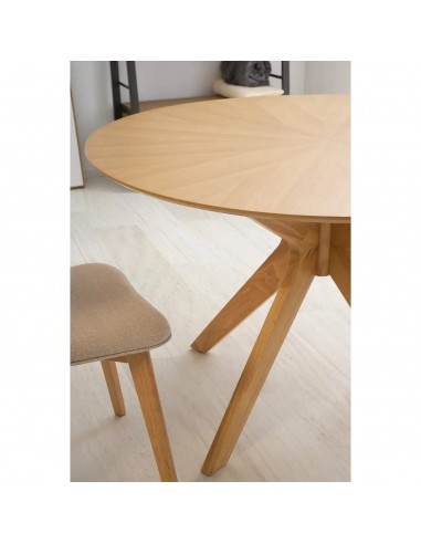 MESA REDONDA CLIPPER 120, ROBLE.