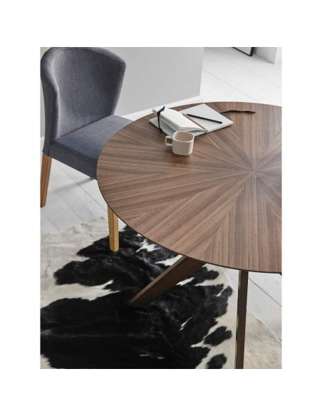 MESA REDONDA DE COMEDOR,NOGAL. MESA REDONDA DE COMEDOR,NOGAL.