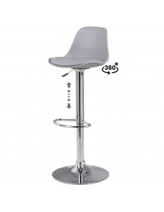 Taburete elevable 59-80 ORLANDO, polipropileno y ecopiel,...