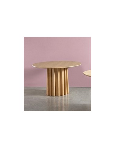 Mesa redonda LICIA de Ø100, chapa de roble...