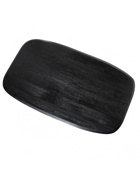 Mesa ovalada étnica WAIZIR 200 x 90, madera maciza de acacia negra