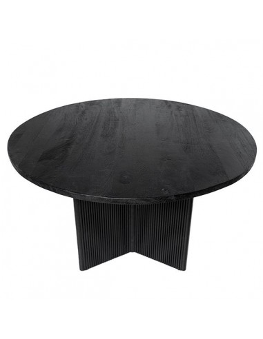 Mesa redonda artesanal FARIS 120, madera maciza...