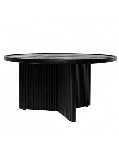 Mesa centro redonda FARIS 80, madera maciza de...