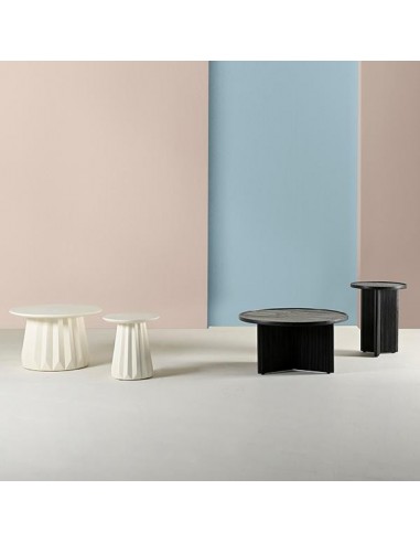 Mesa redonda auxiliar FARIS 45, madera maciza...