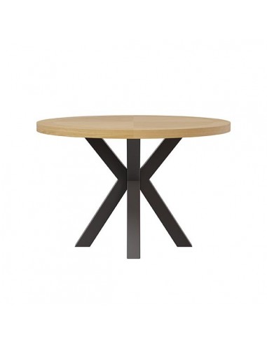Mesa redonda ARGO 100, chapa de roble y metal...