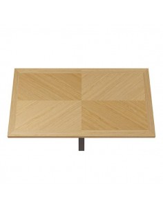 Mesa fixa ELAINE 180 x 100, folheado a carvalho e metal... 2