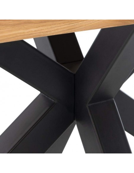 Mesa fija GRACE 180x95 roble, metal negro