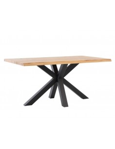 Mesa fija GRACE 180x95 roble, metal negro