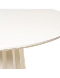 Mesa redonda artesanal QADIM 120, madera de mango acabado... 2