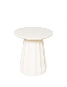 Mesa de centro redonda artesanal QADIM 40, madera mango...