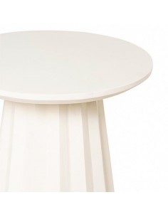 Mesa de centro redonda artesanal QADIM 40, madera mango... 2