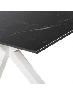 Mesa ARGO 160 x 90, porcelánico Sahara y base de metal... 2