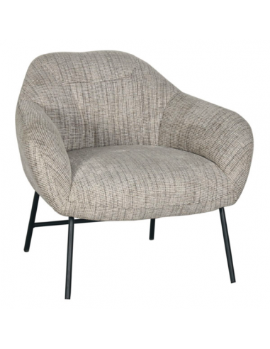 Poltrona NAMUR em tecido bora e aço acabamento...