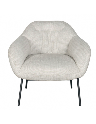 Poltrona NAMUR em tecido bora e aço acabamento...