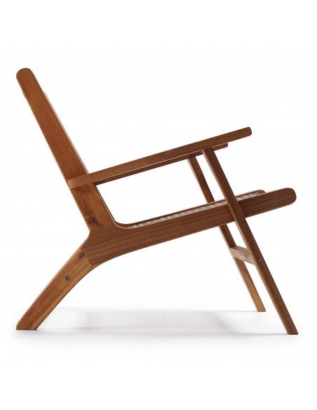 GRIGNOON Sillón acacia natural mimbre sintético.