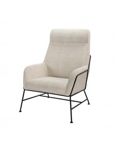 Butaca MALIBU de tejido tango y acero con acabado negro. 2