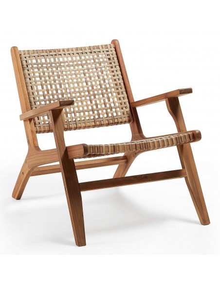 GRIGNOON Sillón, acacia natural, mimbre sintético.
