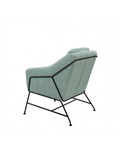 Poltrona Brida em tecido tango e base em metal preto. 2