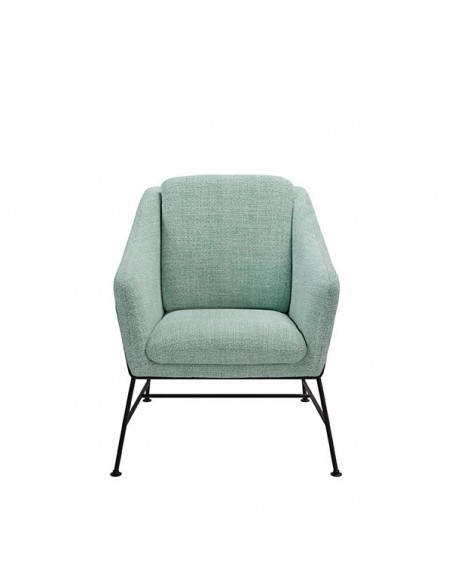 Butaca Brida en tejido tango y base de metal acabado negro.