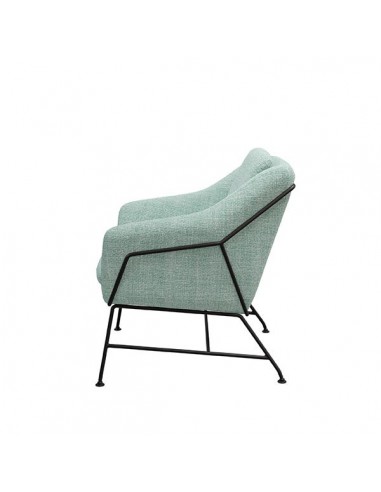 Poltrona Brida em tecido tango e base em metal...
