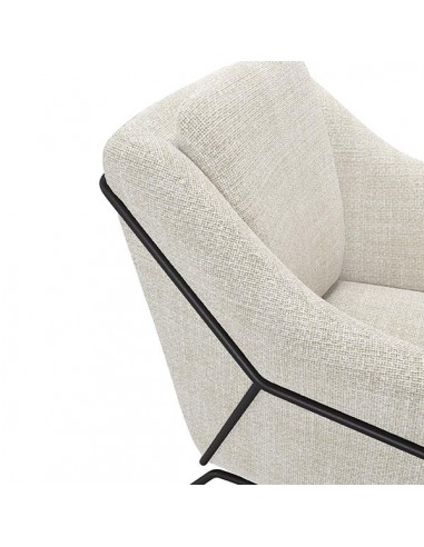 Poltrona Brida em tecido tango e base em metal...