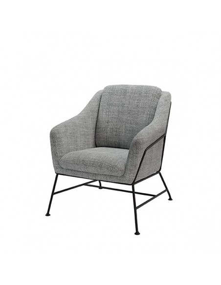 Butaca Brida en tejido tango y base de metal acabado negro.