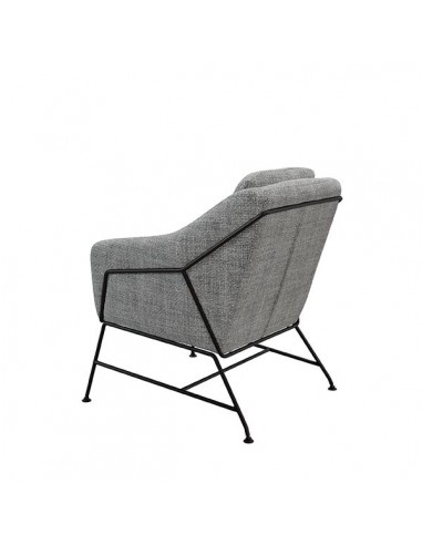 Poltrona Brida em tecido tango e base em metal...