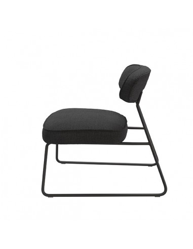 Butaca de diseño retro NICOSIA, tapizado Lemur...