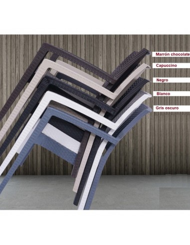 Silla exterior con brazos HOT, apilable,...